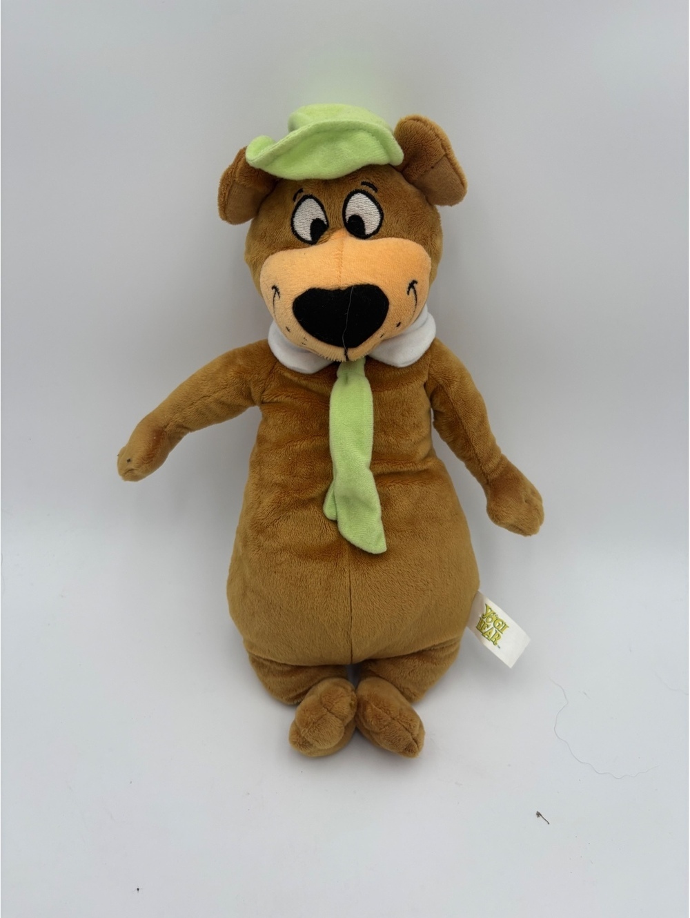 Yogi Bear Hanna Barbara 10” Plush Stuffed Toy with Green Hat and Tie